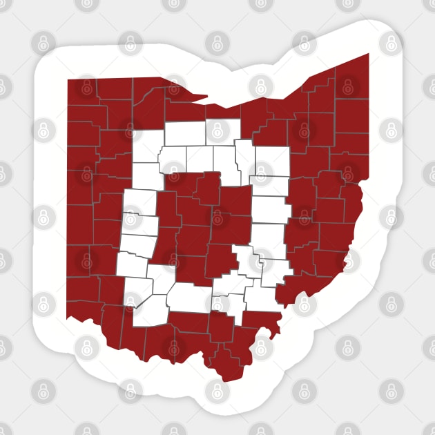 Ohio Counties O Sticker by ilrokery